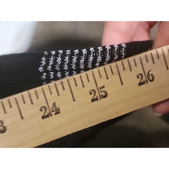 Atkins Women’s Sweater Large Vintage Hong Kong Black White Stripe Long Sleeve - Picture 5 of 5